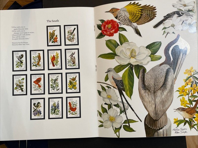 1982 USPS 50 State Birds and Flowers Mint Set Book with Stamps and Mounts 2002b