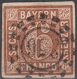 Bavaria #5 F-VF Used  CV $6.50  (A5061)