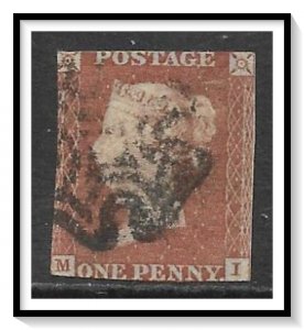 Great Britain #3g (MI) Penny Red Ivory Head Used