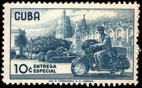Cuba #E24, Incomplete Set, 1858, Motorcycles, Never Hinged