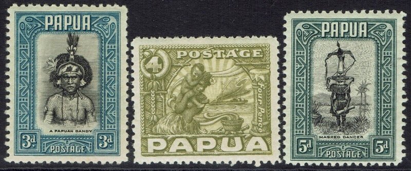 PAPUA 1932 PICTORIAL 3D 4D AND 5D