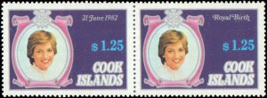 Cook Islands #681-682, Complete Set(2), Pairs, 1982, Never Hinged