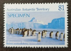 Australia Antarctic Territory Penguin 1985 (SPECIMEN stamp) MNH *error E *rare