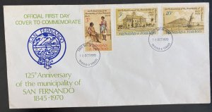 1970 Trinidad & Tobago First Day Cover 125th Anniv Of San Fernando Municipality