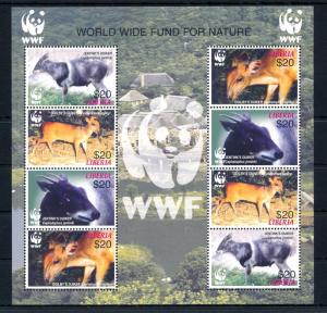 [54129] Liberia 2005 Wild animals Mammals WWF Duiker MNH Sheet