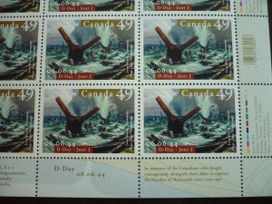 Stamps - Canada - Scott# 2043 - Mint Never Hinged Pane of 16 Stamps