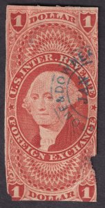 US Scott R68a $1.00  Foreign Exchange Revenue Stamp Used Lot US241 bhmstamps