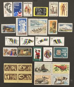 U.S. 1972 19 Different Issues, Face Value $2.46