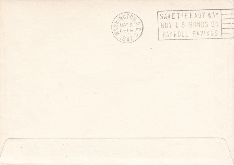 Switzerland 1947 Swissair First Flight Cover Geneva to New York Typed Addressed