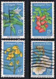 SC#1783-86 15¢ Endangered Flora Singles (1979) Used