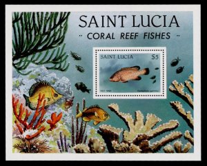 St Lucia 616 MNH Coral Reef Fish