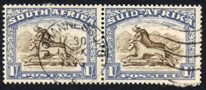 South Africa 1933-48 SG.62 1s brown and chalky blue VFU cat 20 pounds