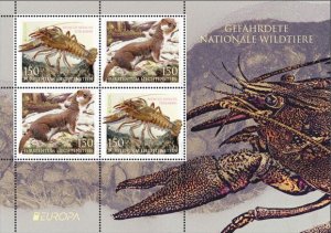 Liechtenstein 2021 MNH Mini Sheet Stamps Europa CEPT Animals Endangered Species