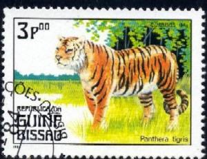 Tiger, Panthera Tigris, Guinea-Bissau stamp SC#561 used