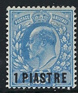 Great Britain off in Turkey 13 MH 1906 issue / penciled numbers on back (fe6302)