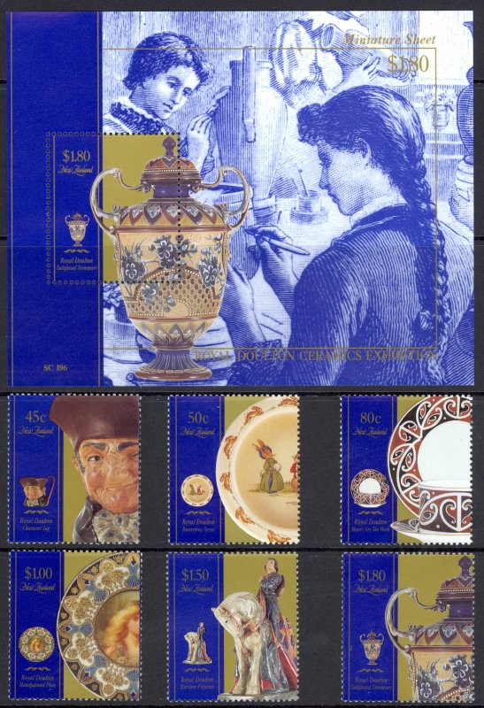 New Zealand Sc# 1139-1144a MNH 1993 Ceramics