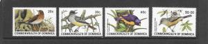 BIRDS - DOMINICA #799-802  MNH