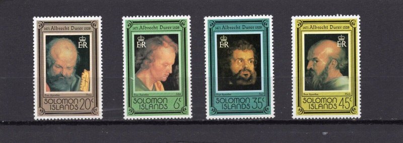 SOLOMON ISLANDS 1978 PAINTINGS BY ALBRECHT DURER SET OF 4 STAMPS MNH