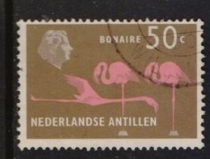 Netherlands Antilles  #253 used  1958   Juliana 50c  flamingoes