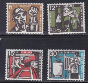 Saar # B117-120, Mining, NH Set, 1/2 Cat.