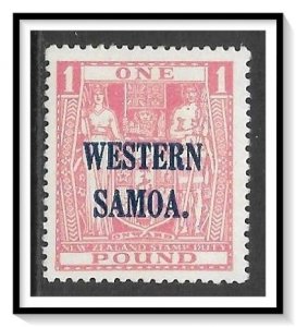 Samoa #178 Postal-Fiscal Overprinted MHR