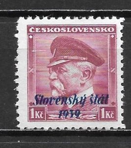 Slovakia 12 1k Man single Unused LH (lib)