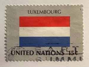 United Nations New York 1980 Scott 326 used - 15c, Flags of Members, Luxembourg