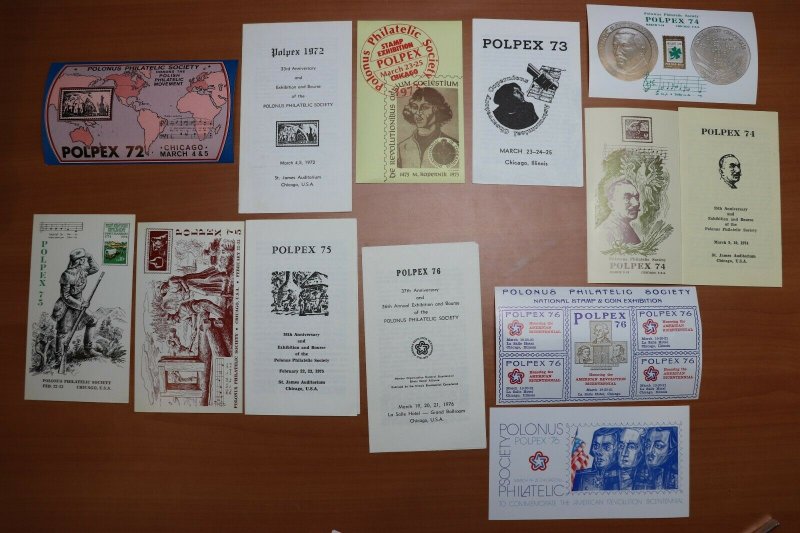 67 POLEPEX 1941-1985 Mint Souvenir Sheet Program leaflet Polonus Philatelic Coll