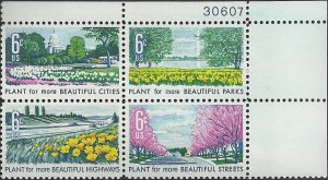 # 1365-1368 MINT NEVER HINGED ( MNH ) Odd BLUISH TONED BEUTIFICATION OF AMERICA