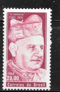 Brazil Scott 980a MNHOG - 1964 Pope John XXIII Unwatermarked - SCV $2.00