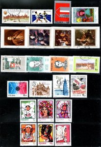 POLAND Sc#2554-2601, 2575a, 2581a (49 stamps + 3 SS) 1983 Year Complete Used