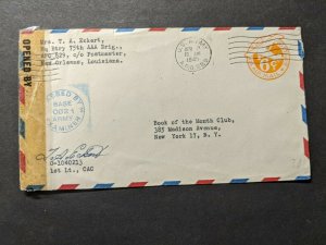 APO 829 FORT DAVIS, CANAL ZONE 1945 Censored WWII Army Cover 75th AAA brigade 