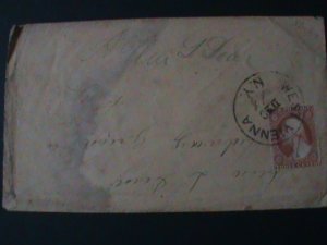 UNITED STATES-1851-SC#10 TAPE I WASHINGTON COVER-FANCY CANCEL-VF-173 YEARS OLD