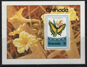 GRENADA  667  MNH  BUTTERFLIES  SOUVENIR SHEET