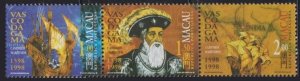 Macau 1998 Vasco da Gama Wrong Year 1598 Stamps Set of 3 MNH