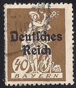 Bavaria #261 40pf Sower Stamp used F