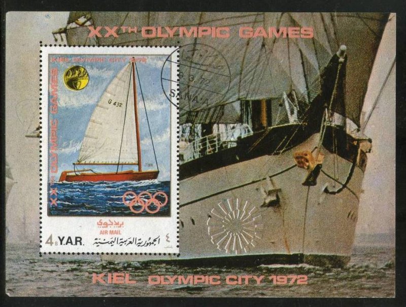 Yemen Arab Republic Munich Olympic Games Yatching Sport ship M/s Cancelled # ...