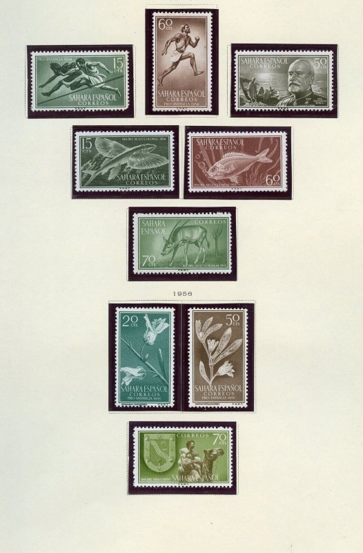 SPANISH  SAHARA SELECTION I MINT HINGED  AND NEVER HINGED STAMPS  