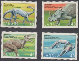 Canada - #1495-1498 Prehistoric Life In Canada Set of Four - MNH