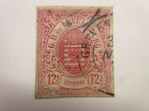 LUXEMBOURG  Scott  8  USED  (4 margins)  LotX  Cat $160