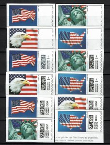 Personal Computer postage 1CVP120-123 a complete set of 12 stamps Flag