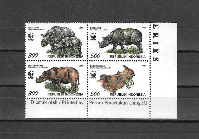 INDONESIA 1996 WWF SG 2267/70 MNH