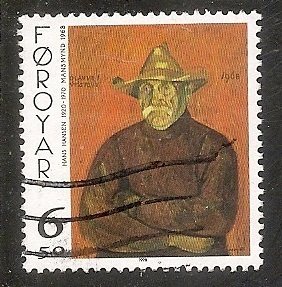 Faroe Islands   Scott  348   Painting of Farmer      Used