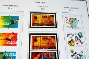 COLOR PRINTED SWEDEN 2000-2010 + 2011-2019 STAMP ALBUM PAGES (131 illust. pages)