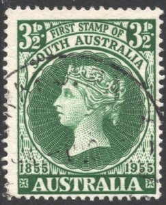 Australia SC#285 3½d Centenary of First South Australian Stamp (1955) Used