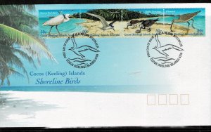 COCOS ISLAND 2003 SHORELINE BIRDS FDC