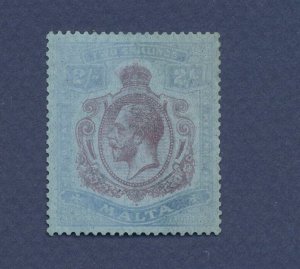 MALTA - Scott 72 - hinged - wmk 4 - 2 sh - KGV