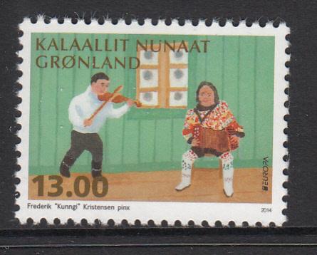 Greenland MNH 2014 13k Fiddle - National Musical Instruments - EUROPA