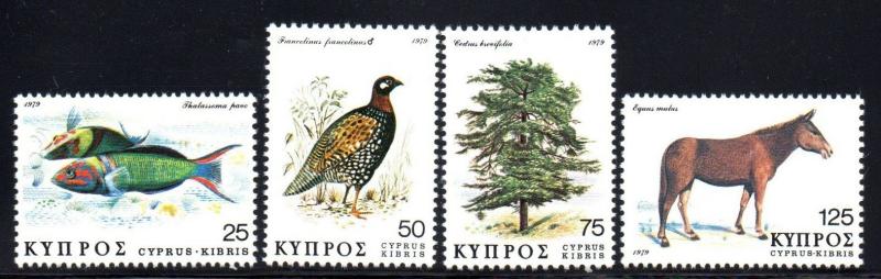 CYPRUS Sc#516-519 PEACOCK FISH MNH