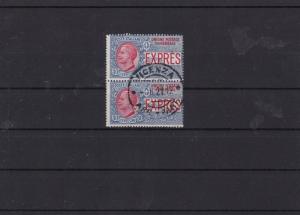 italy 1908 express used stamps pair ref 6938